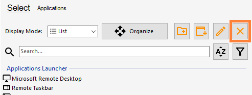 AdminTool Applications Remove Application Button