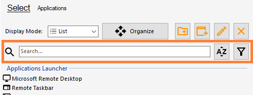 AdminTool Applications Search Sort Filter Applications